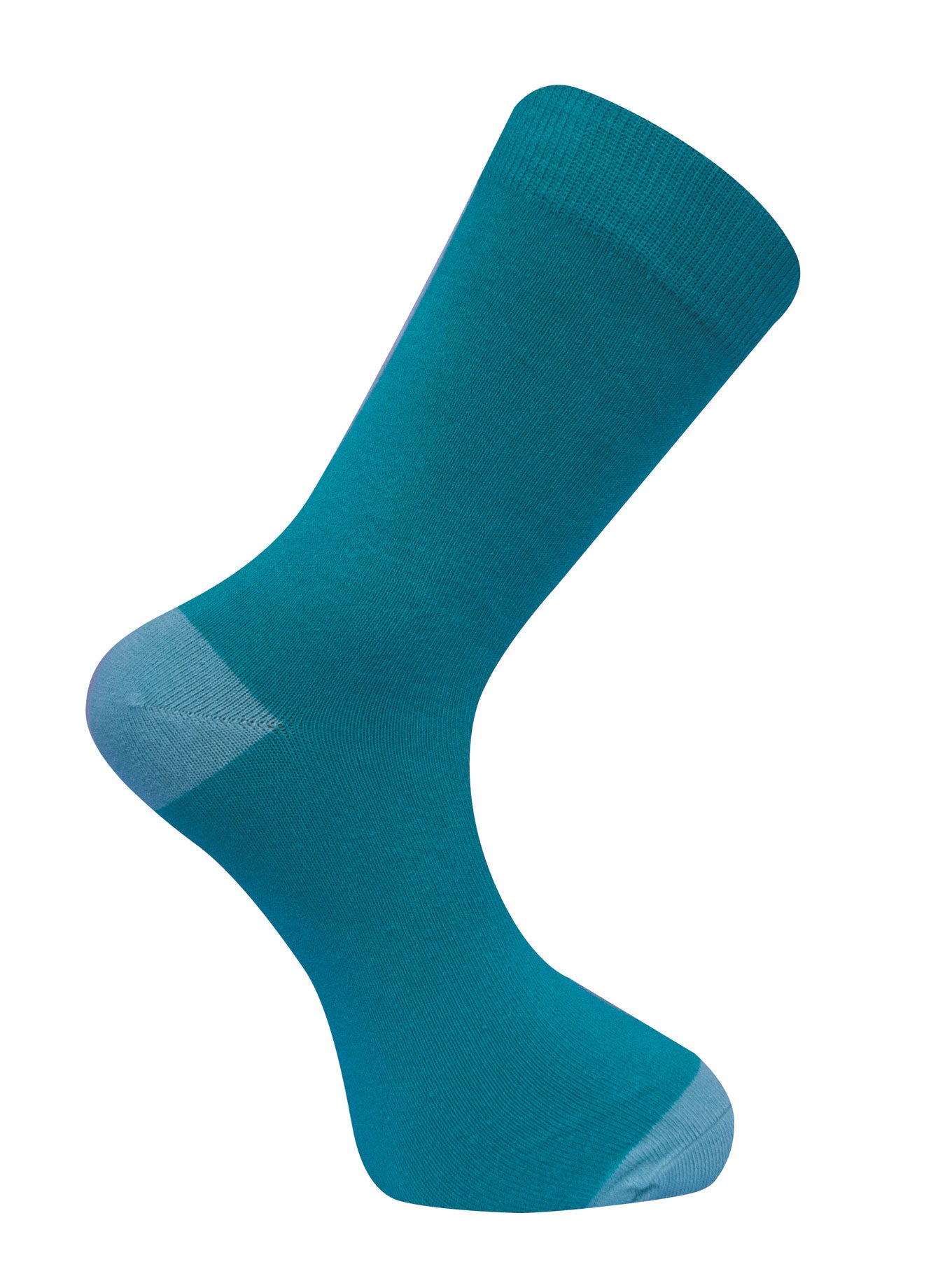 PUNCHY - GOTS Organic Cotton Socks Teal displayed in a vibrant teal color, showcasing soft and sustainable material.