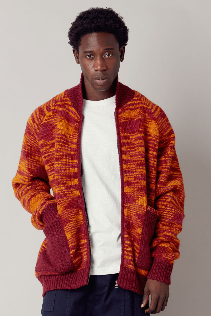 RONIN - Fleece Lined Wool Jacket Red