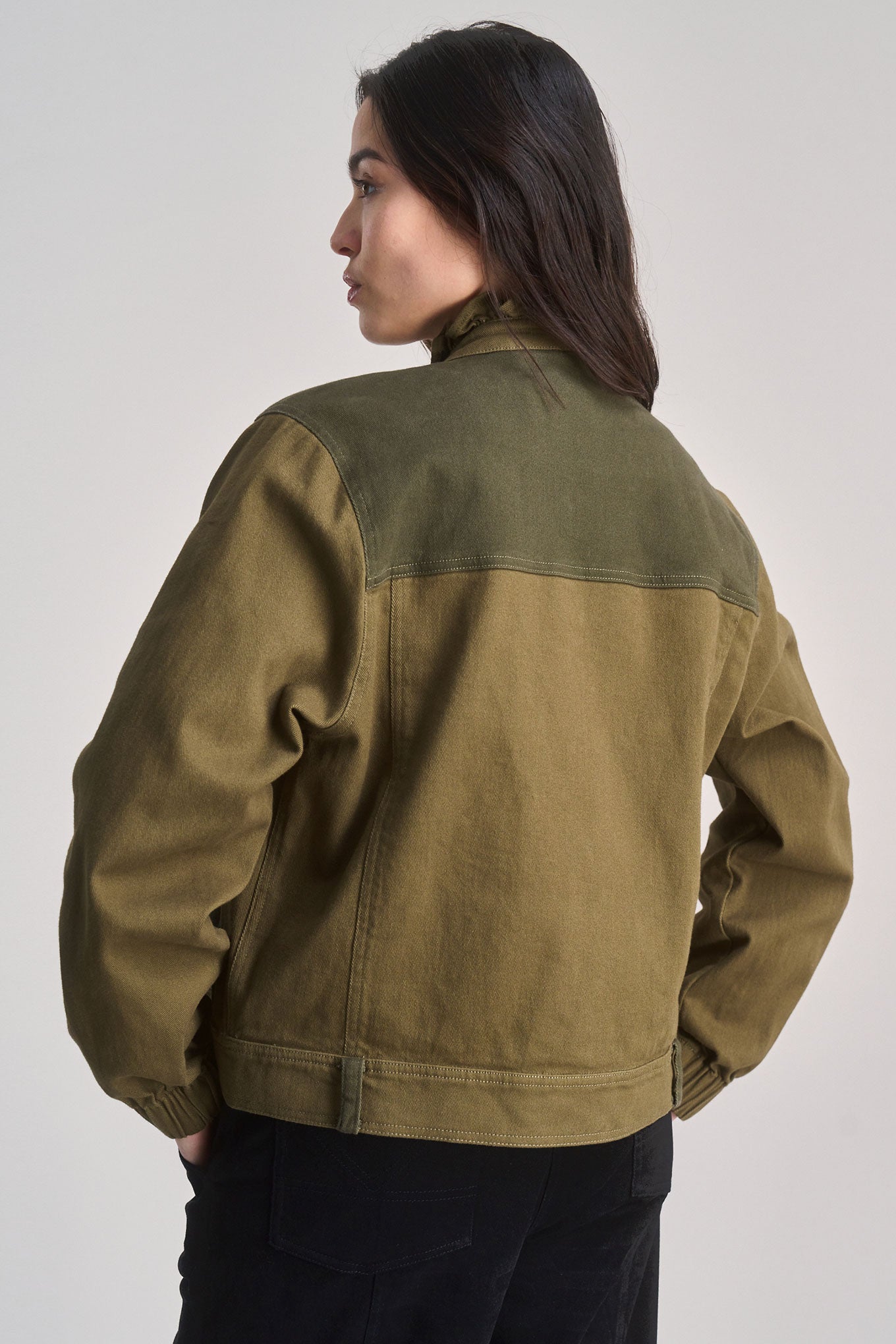 RUFFLE - Organic Cotton Jacket - Dark Green