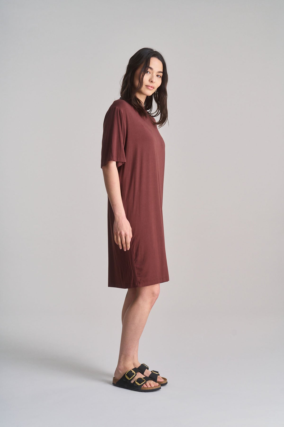 SADIE - Modal Jersey Dress - Chocolate