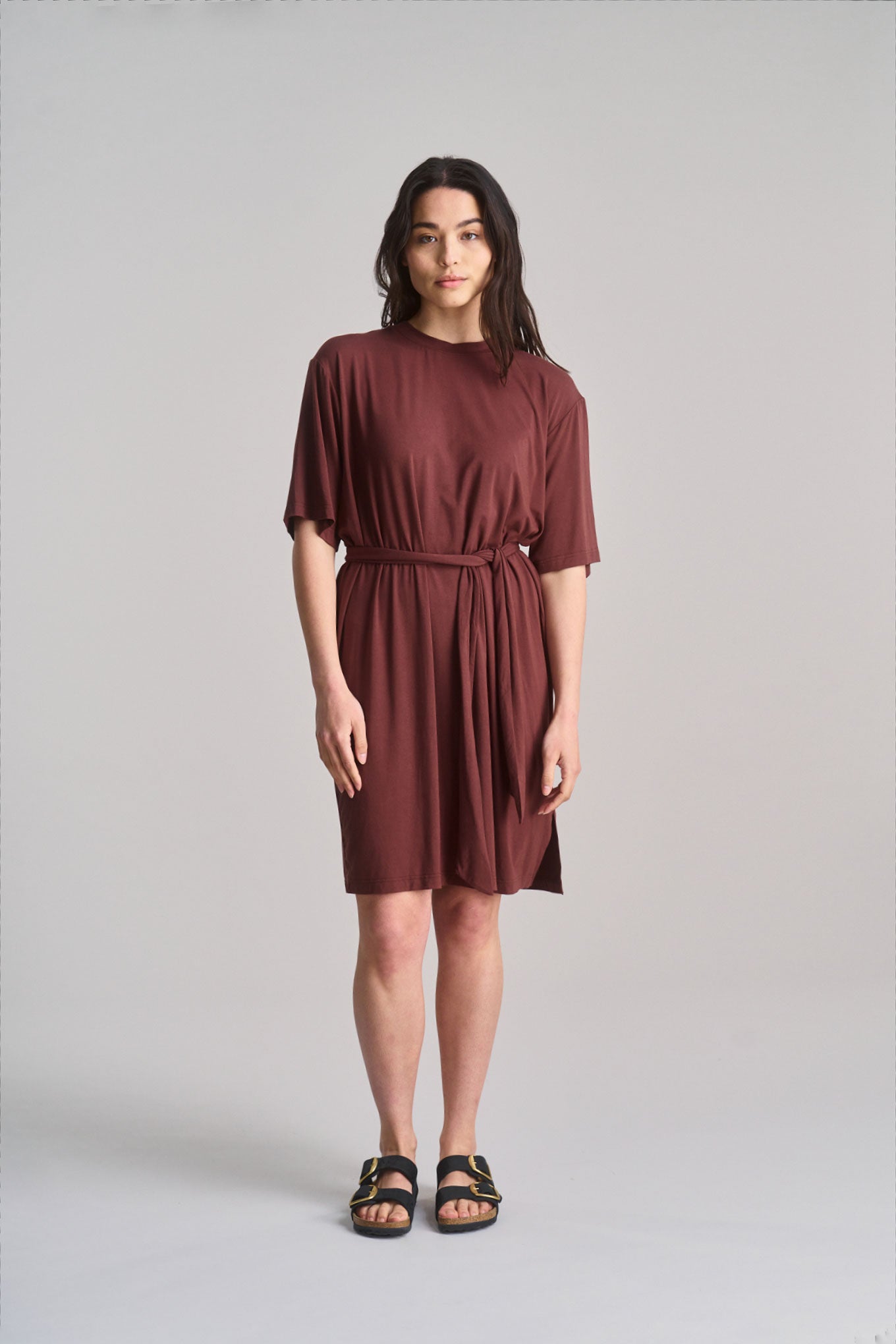 SADIE - Modal Jersey Dress - Chocolate