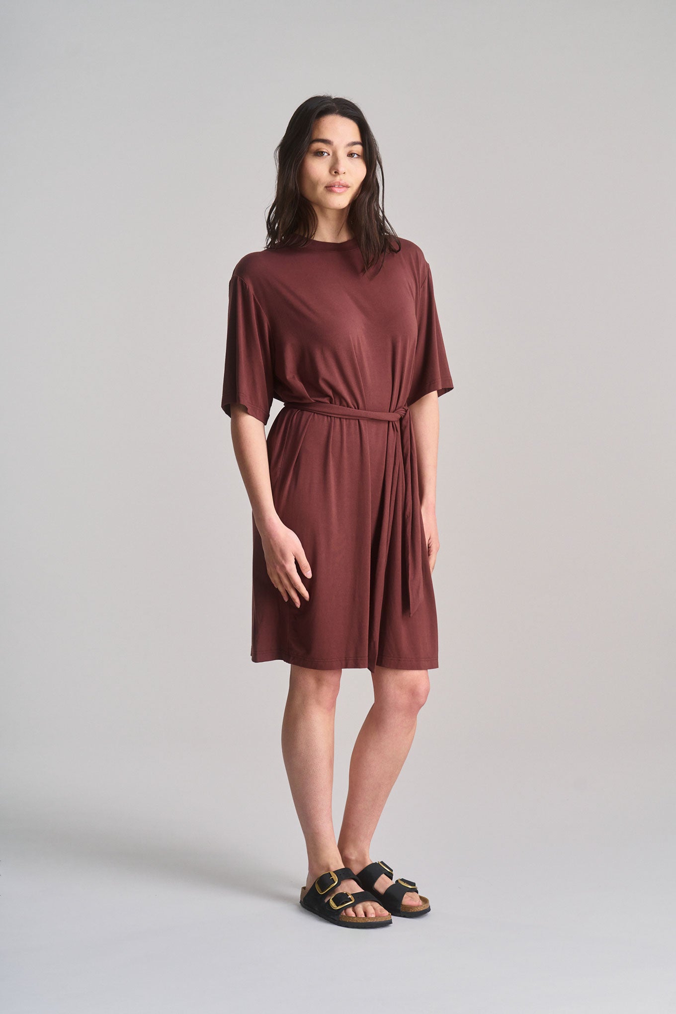 SADIE - Modal Jersey Dress - Chocolate