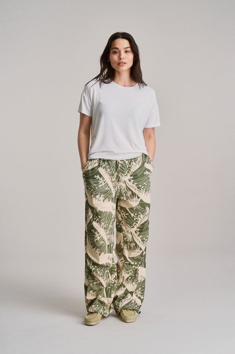 SAFARI - Womens Organic Cotton Trouser - Wave Print