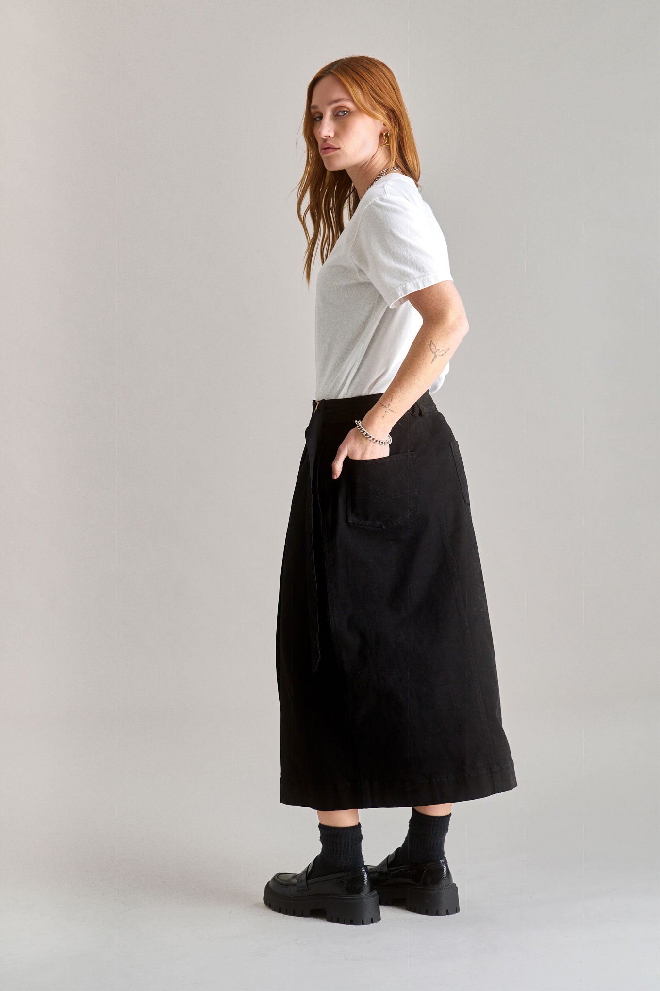 SANTO Organic Cotton Skirt - Black