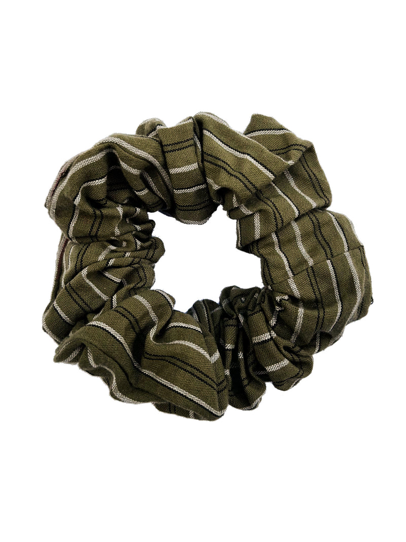 SCRUNCHY Organic Cotton - Pinstripe Green
