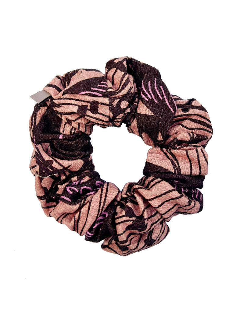 SCRUNCHY Organic Cotton - Wave Print Pink