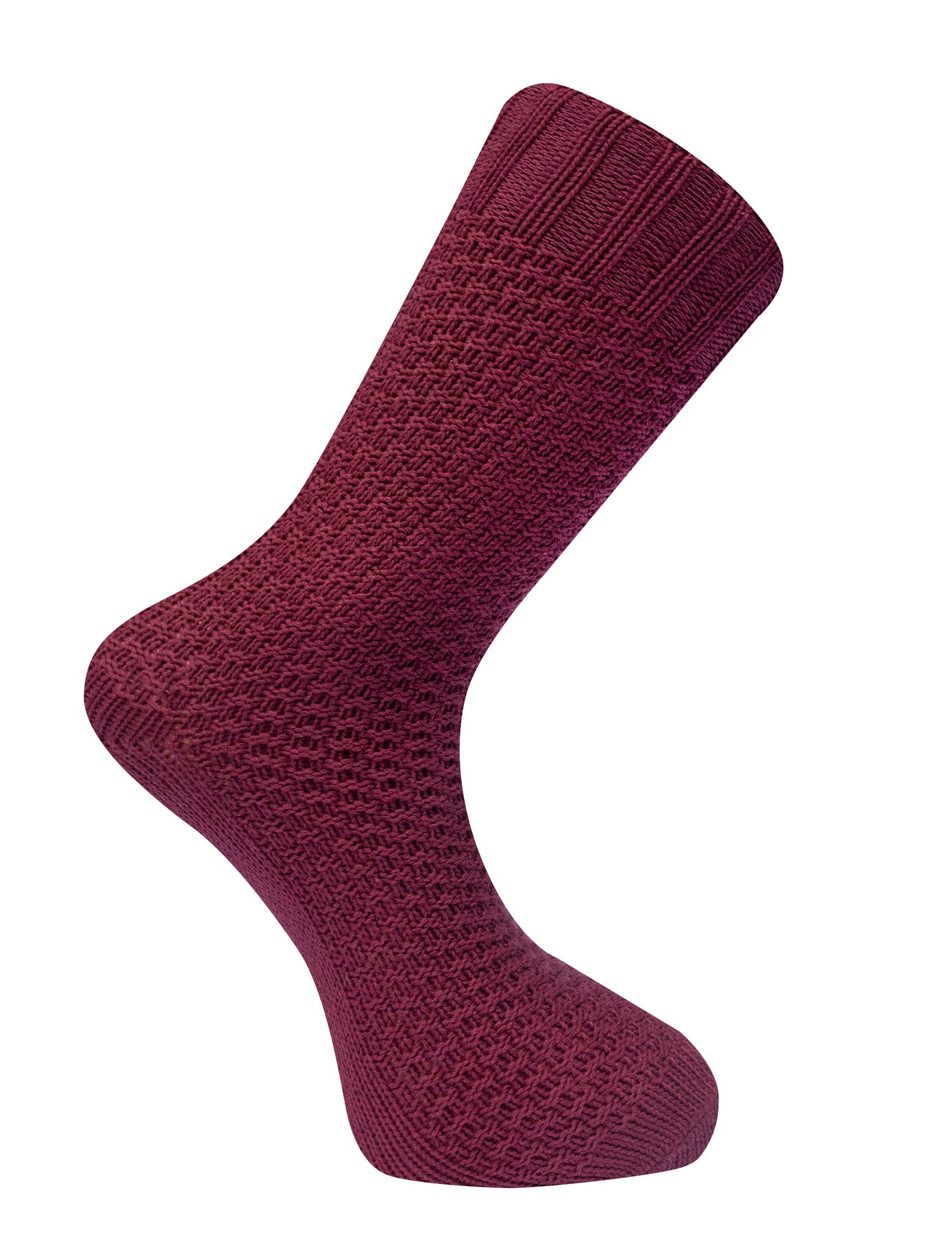 WAFFLE - GOTS Organic Cotton Socks Burgundy
