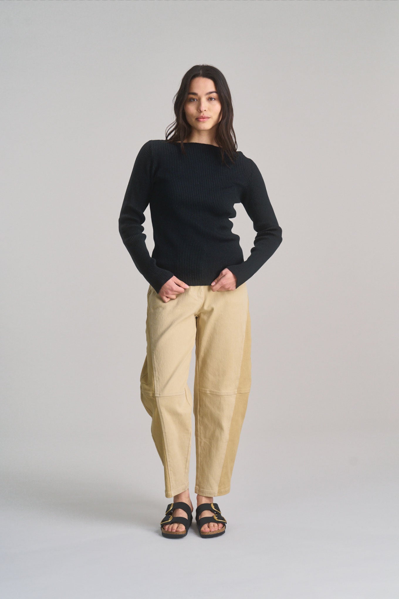 WASABI - Organic Cotton Rib Jumper - Black