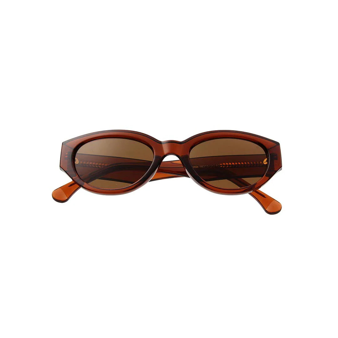 WINNIE - Brown Sunglasses by A.Kjaerbede featuring oval lenses and bold frame design.
