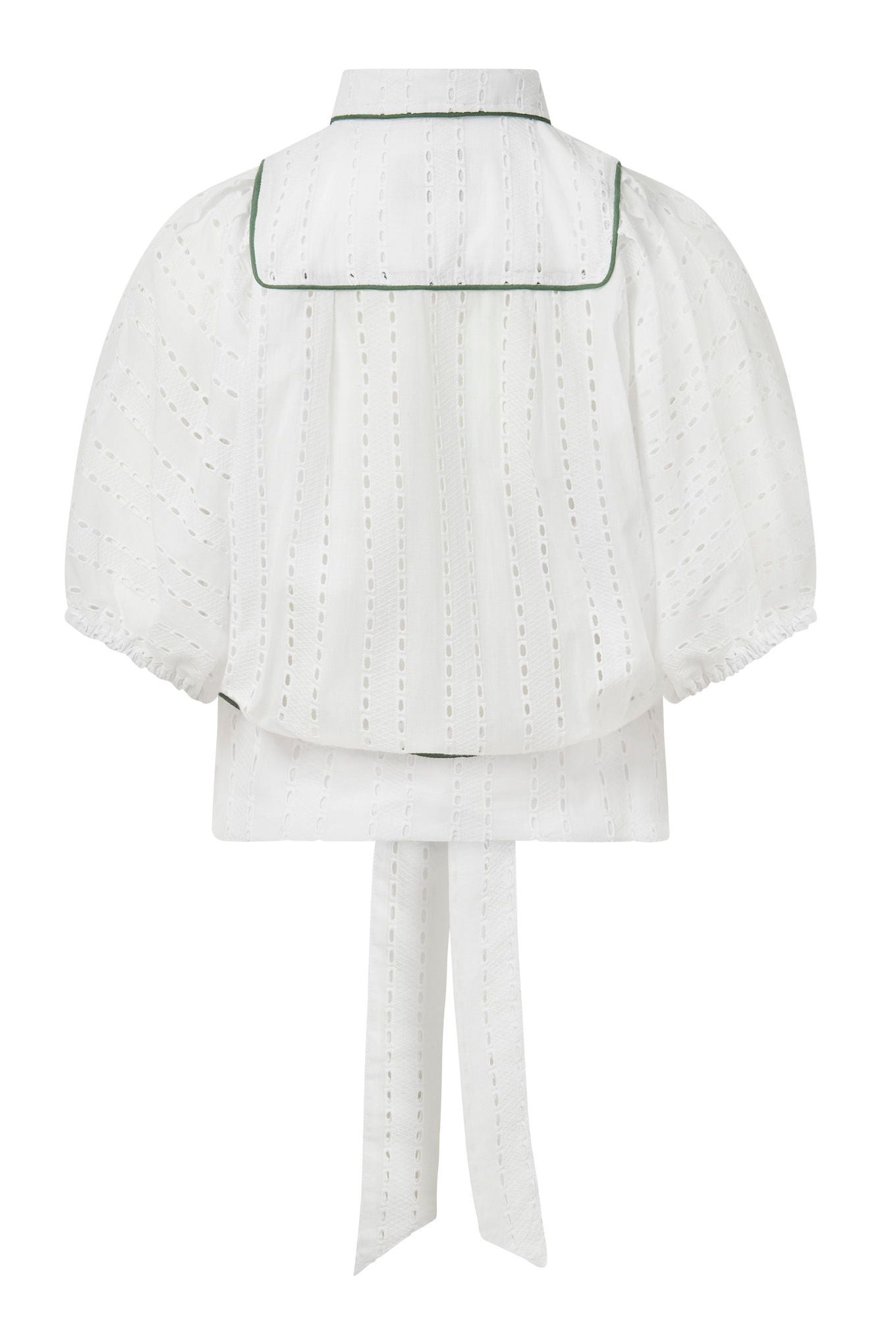 MAGIC - Organic Cotton Broderie Anglaise Blouse - White