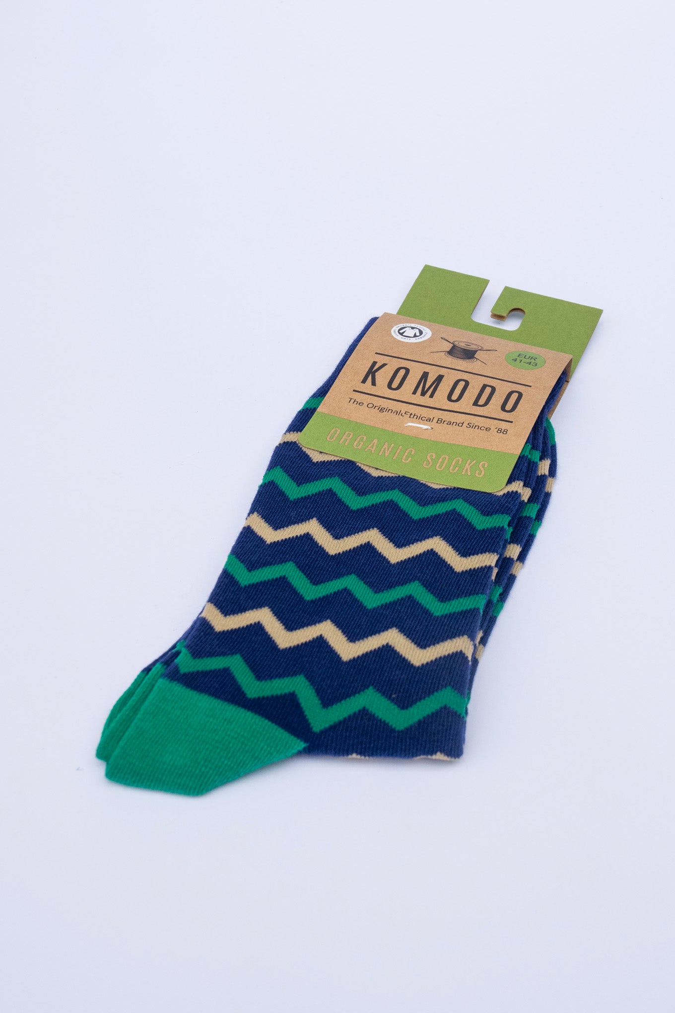 ZIG ZAG - GOTS Organic Cotton Socks Navy
