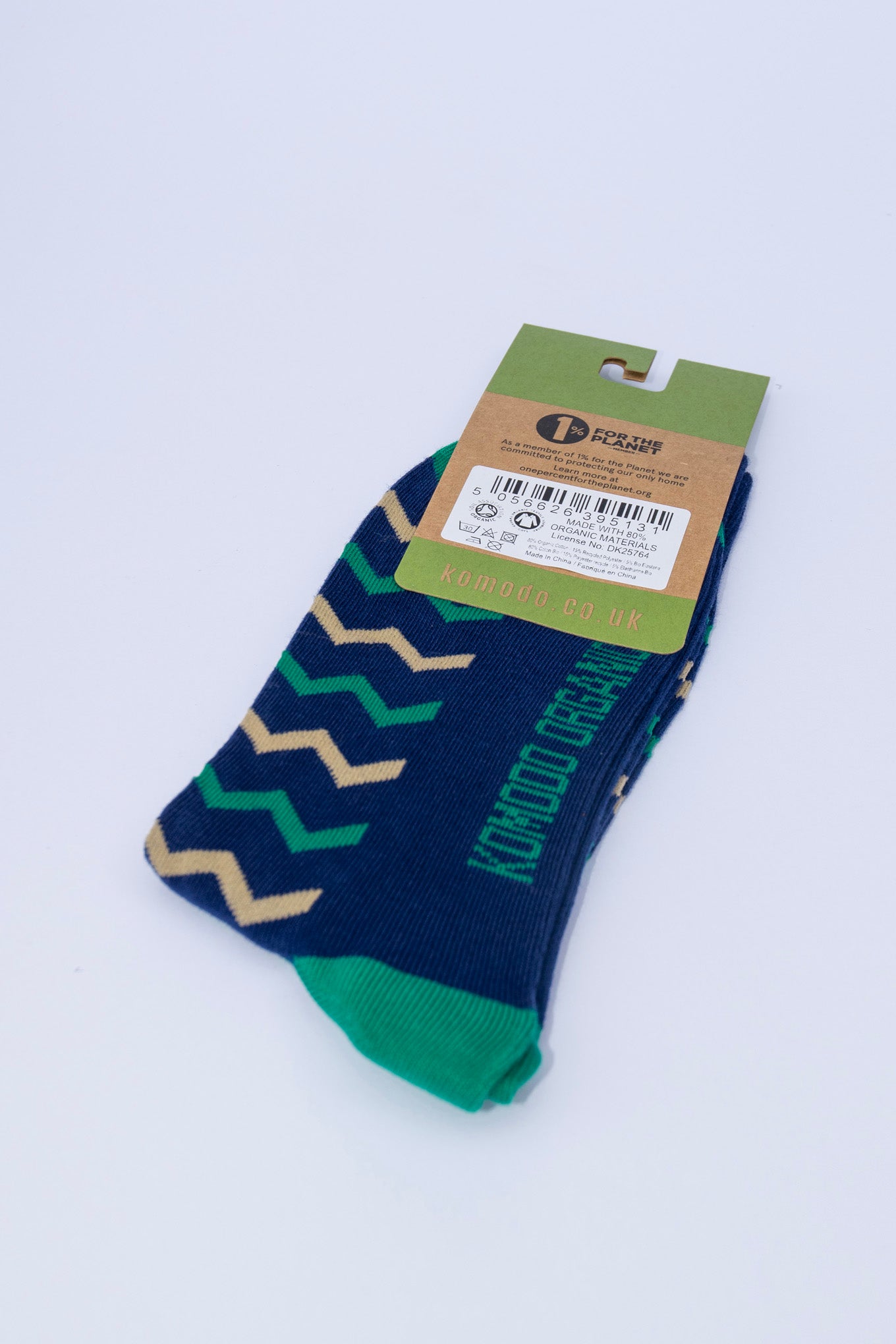 ZIG ZAG - GOTS Organic Cotton Socks Navy