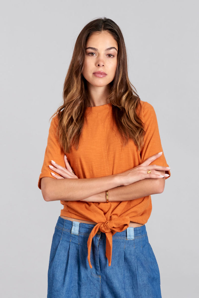 ANISA - GOTS Organic Cotton Top Burnt Orange