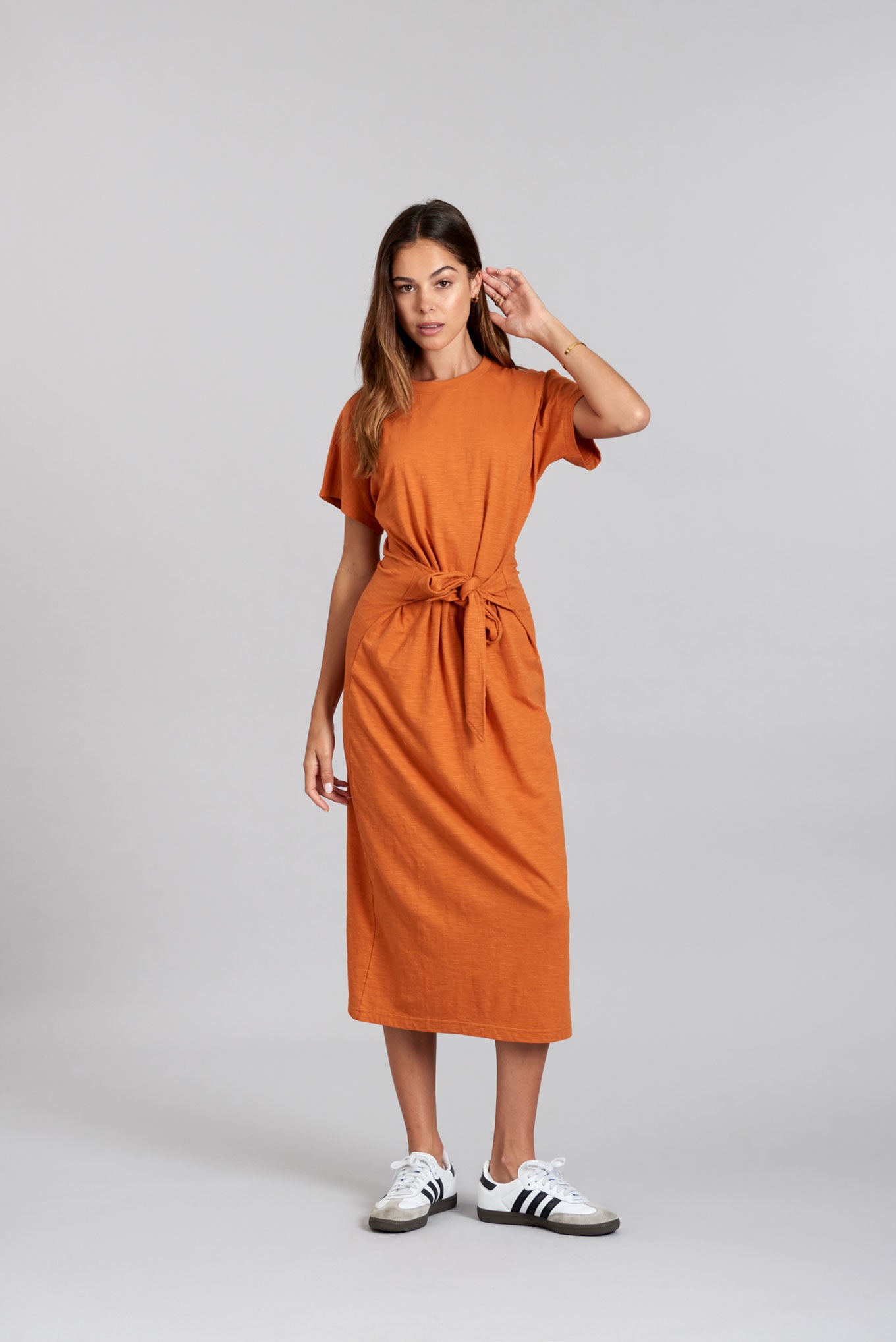 FONDA - GOTS Organic Cotton Burnt Orange Dress