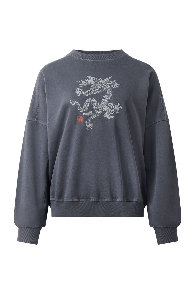 DRAGON DAWN Organic Cotton Sweat - Black