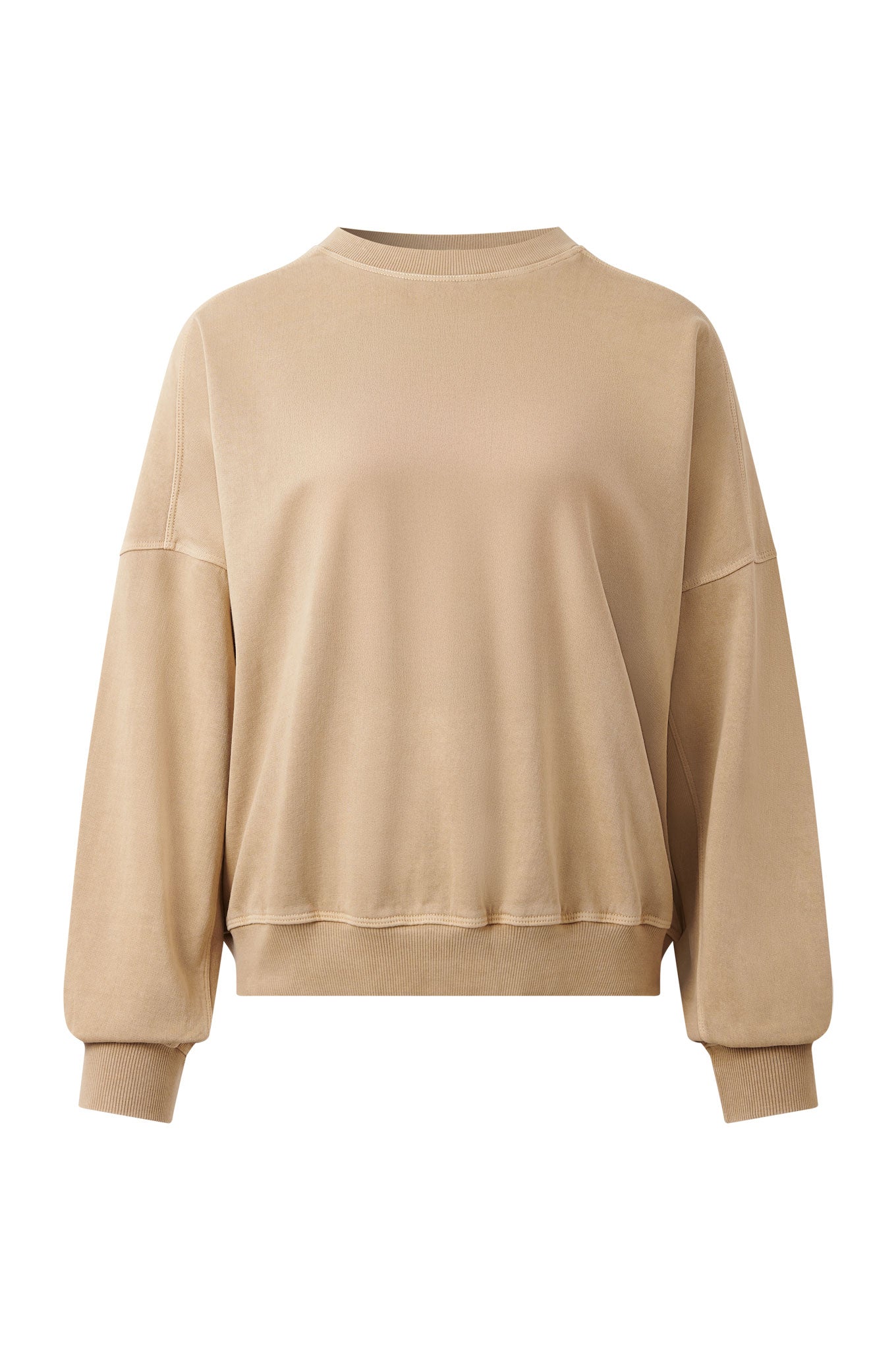 Beige sweatshirt on a white background