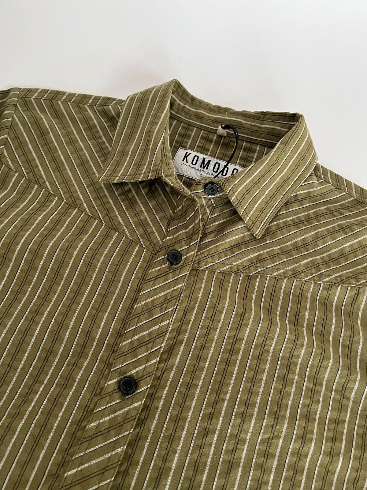 RIO - Organic Cotton Shirt - Green Stripe