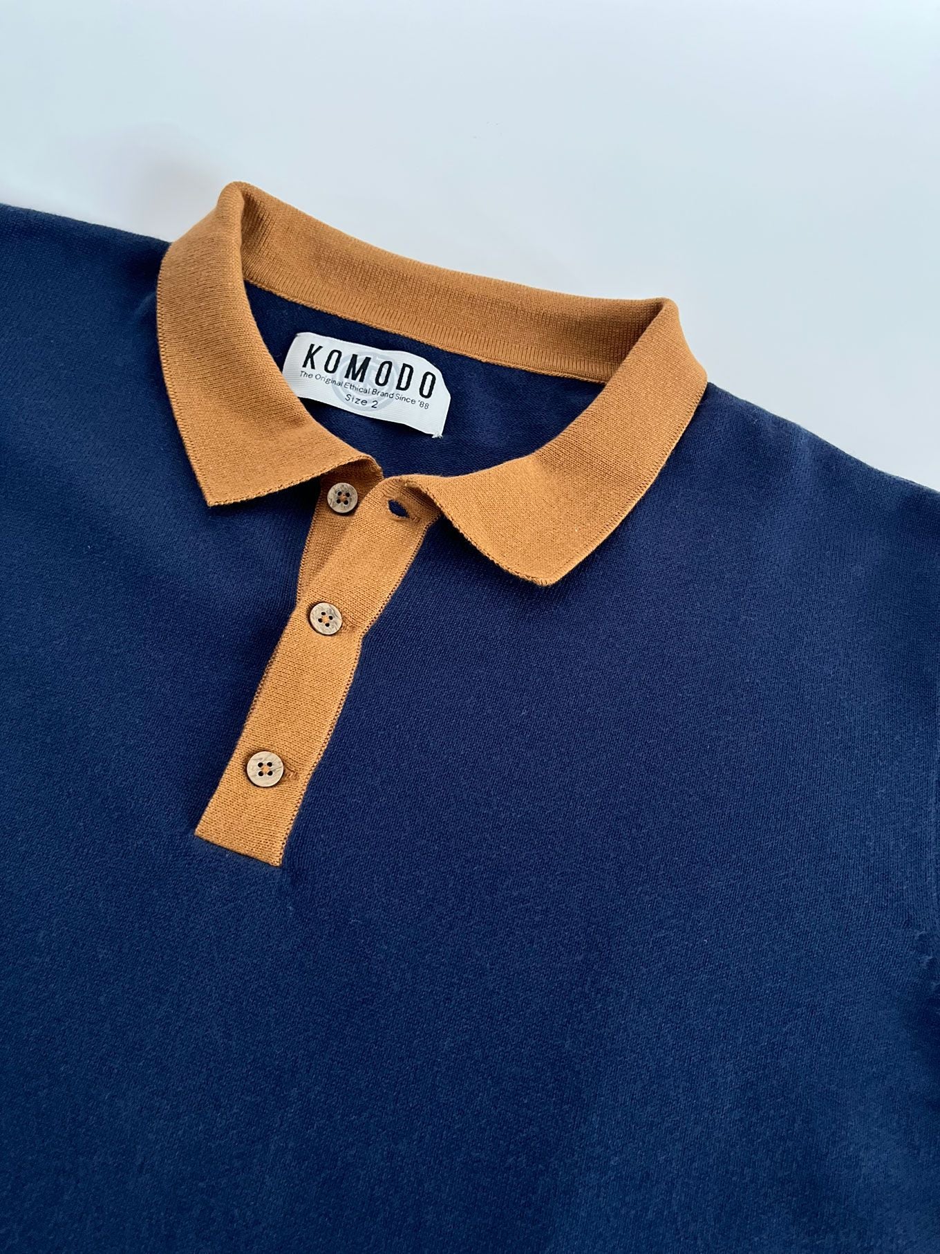 FRANK - Organic Cotton Knit Polo - Navy