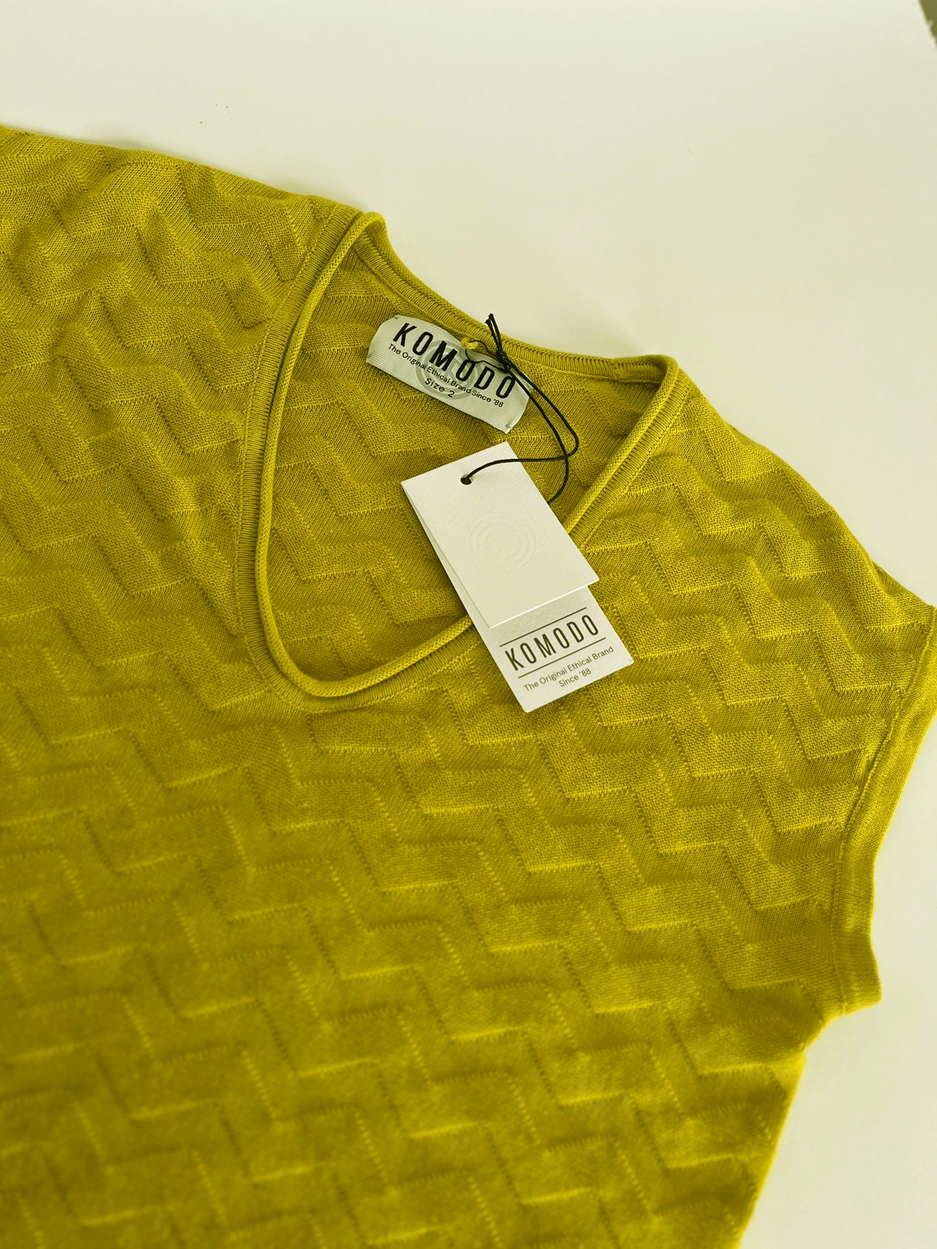 POLLY Organic Cotton Vest - Sap Green