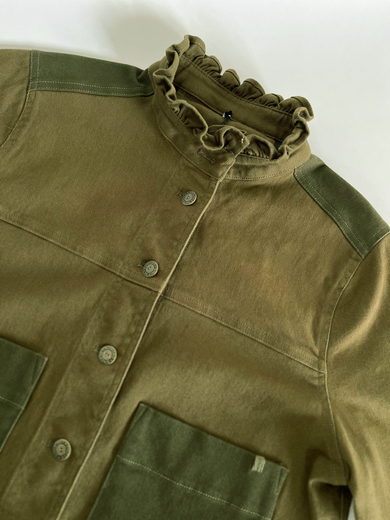 RUFFLE - Organic Cotton Jacket - Dark Green