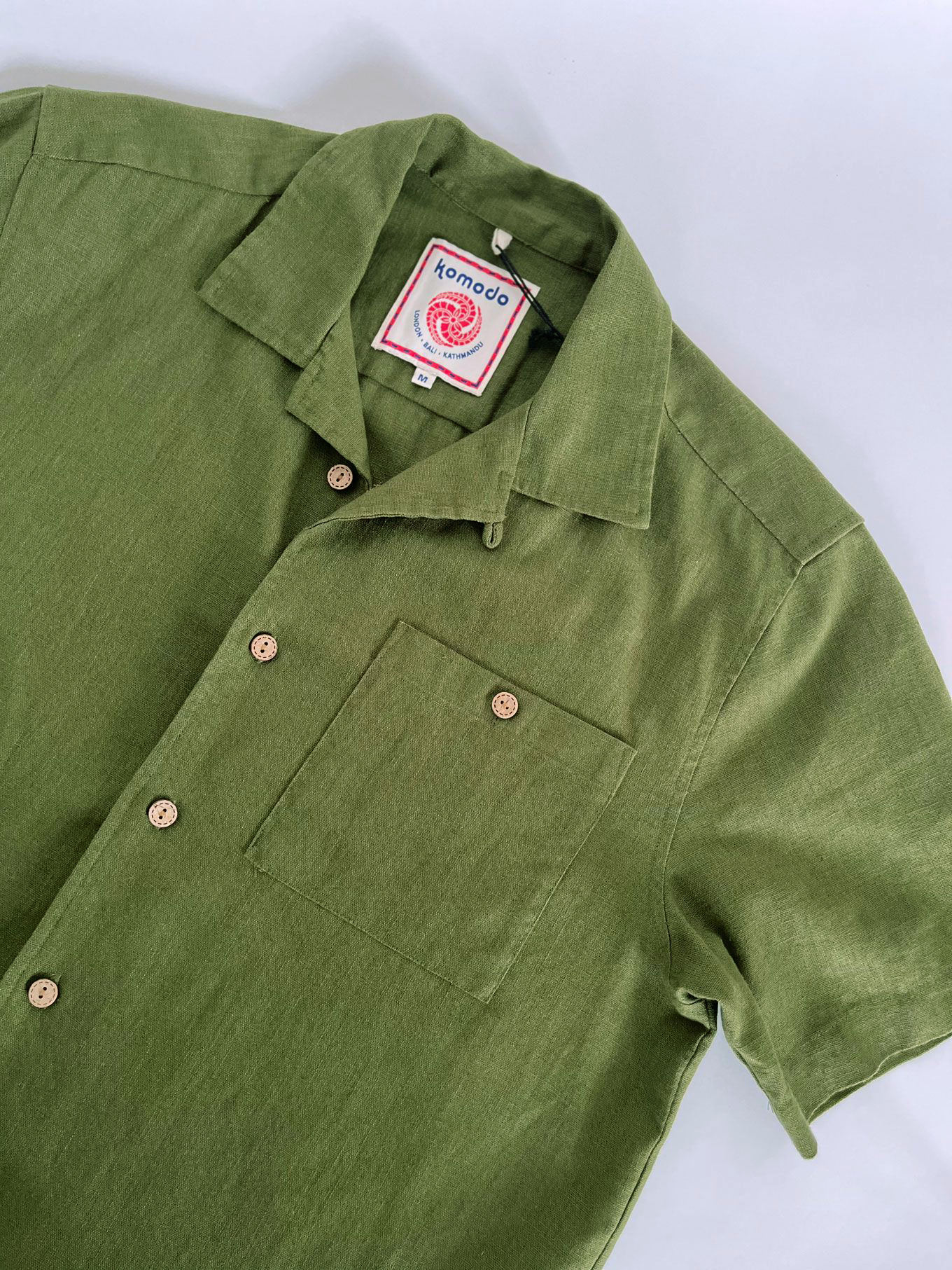 SPINDRIFT - Organic Linen Cotton Shirt - Khaki