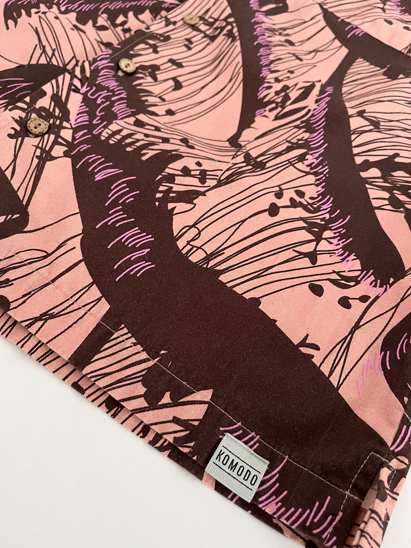 SPINDRIFT - Organic Cotton Shirt - Pink Wave