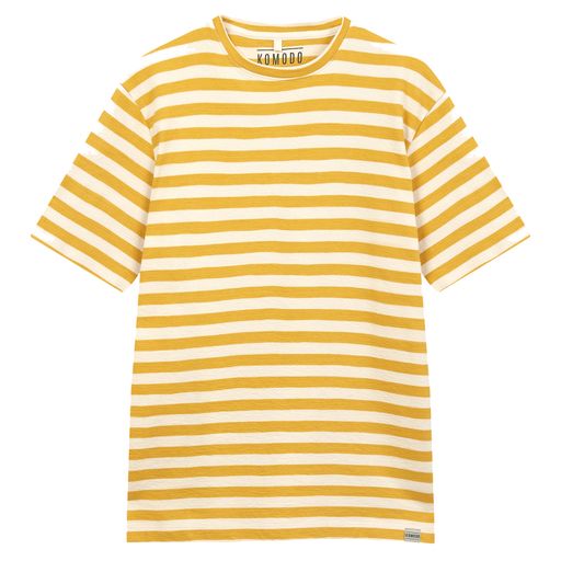 KIN Sweat Tee Mens GOTS Organic Cotton - Amber Stripe