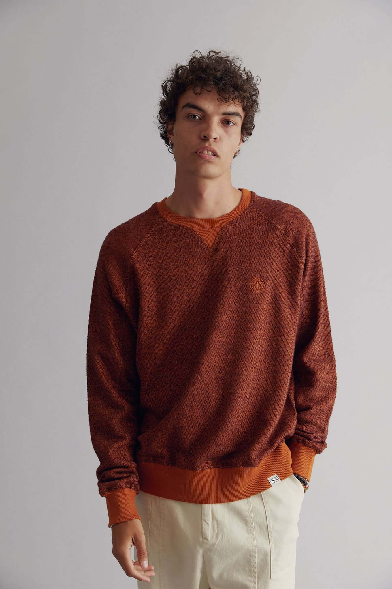 ANTON - Organic Cotton Sweat Tobacco Brown