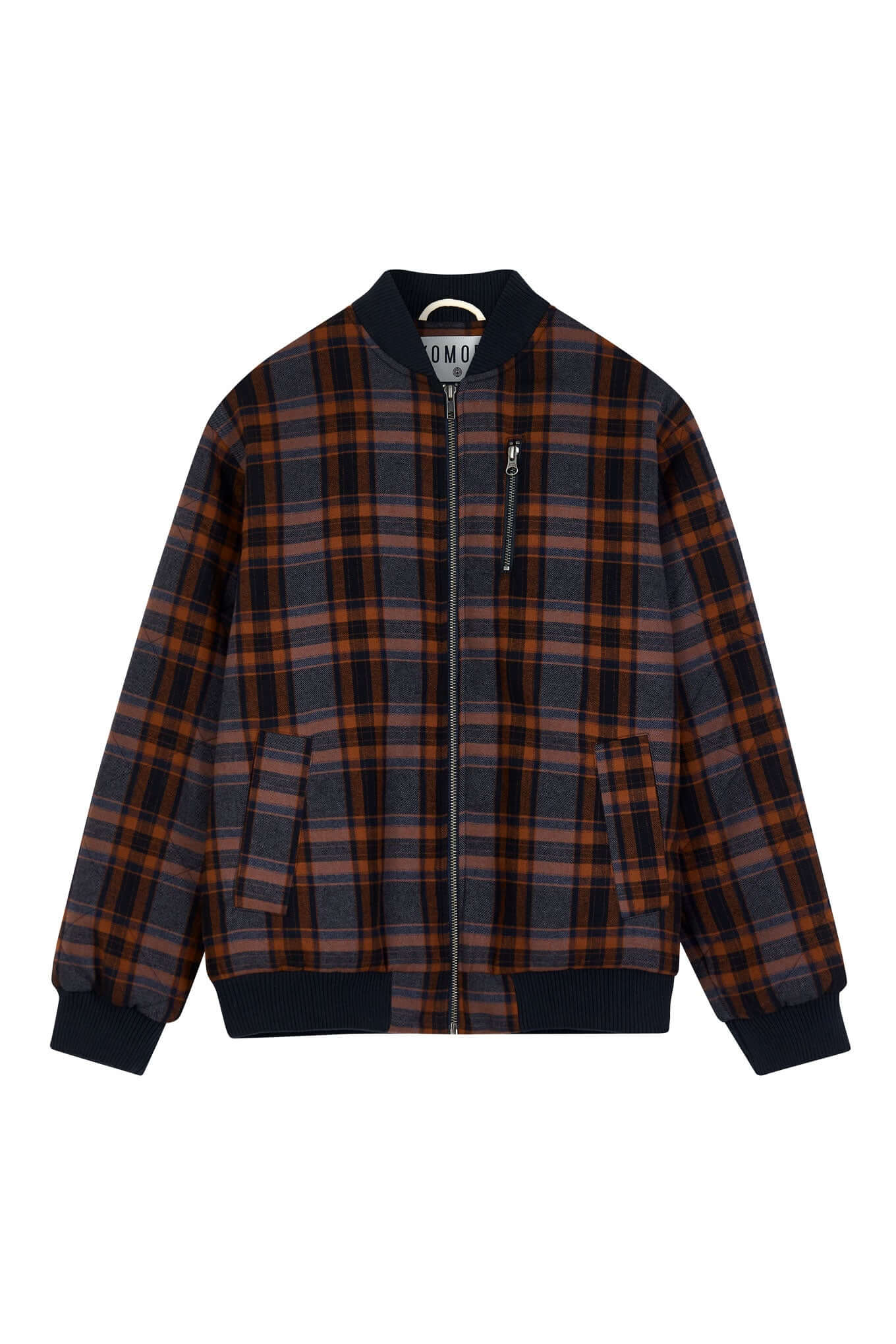 MISTY - Organic Cotton Bomber Tobacco Check