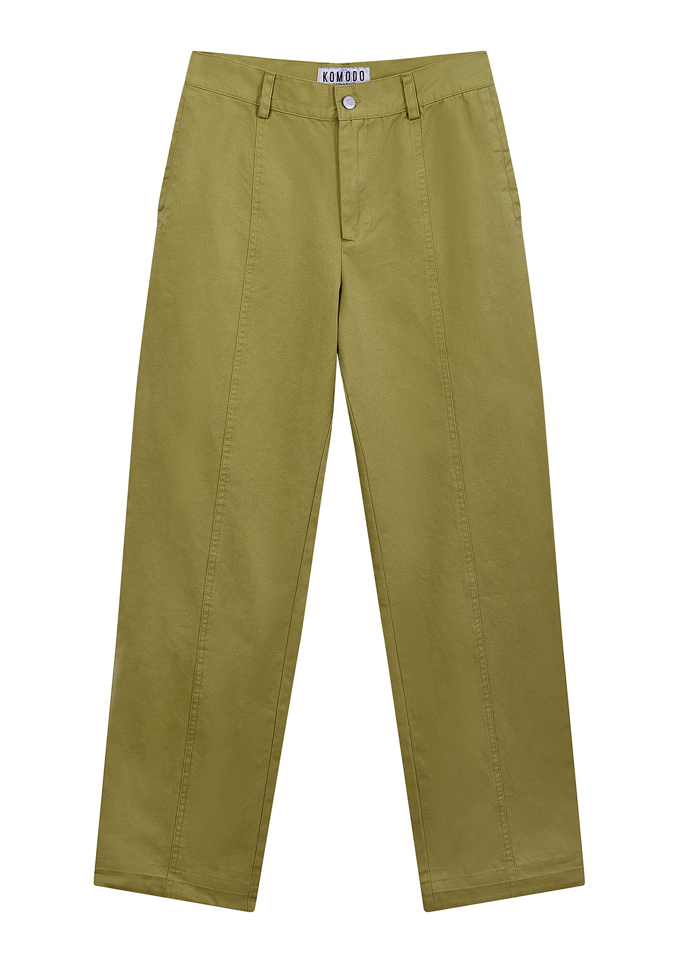 ZIGGY Organic Cotton Trousers - Khaki Green