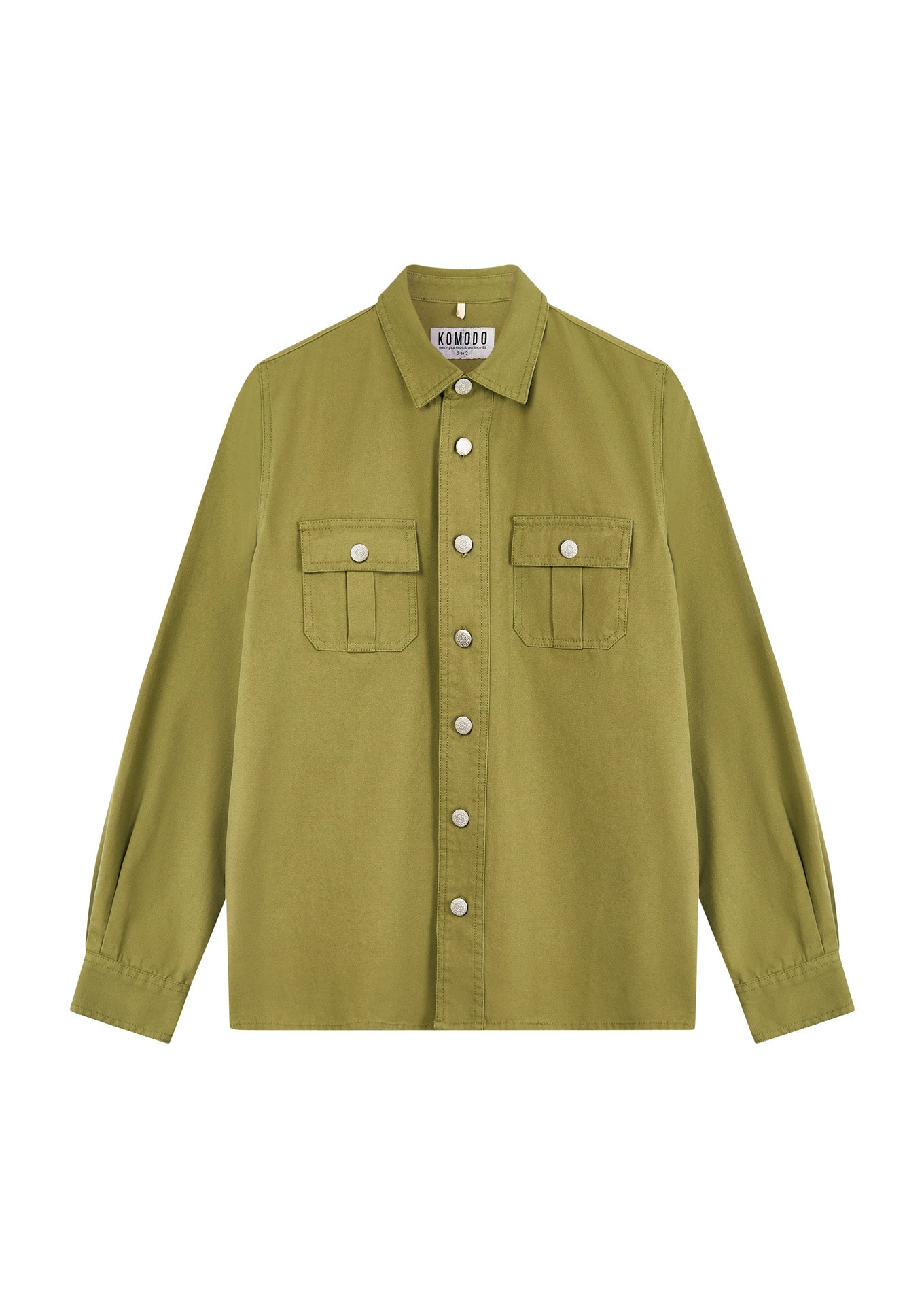 Mens JEAN Overshirt - Khaki Green
