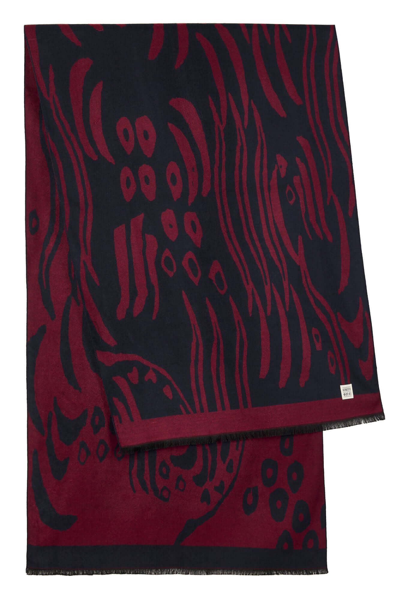 TIGER - Recycled PET Cherry Shawl Red