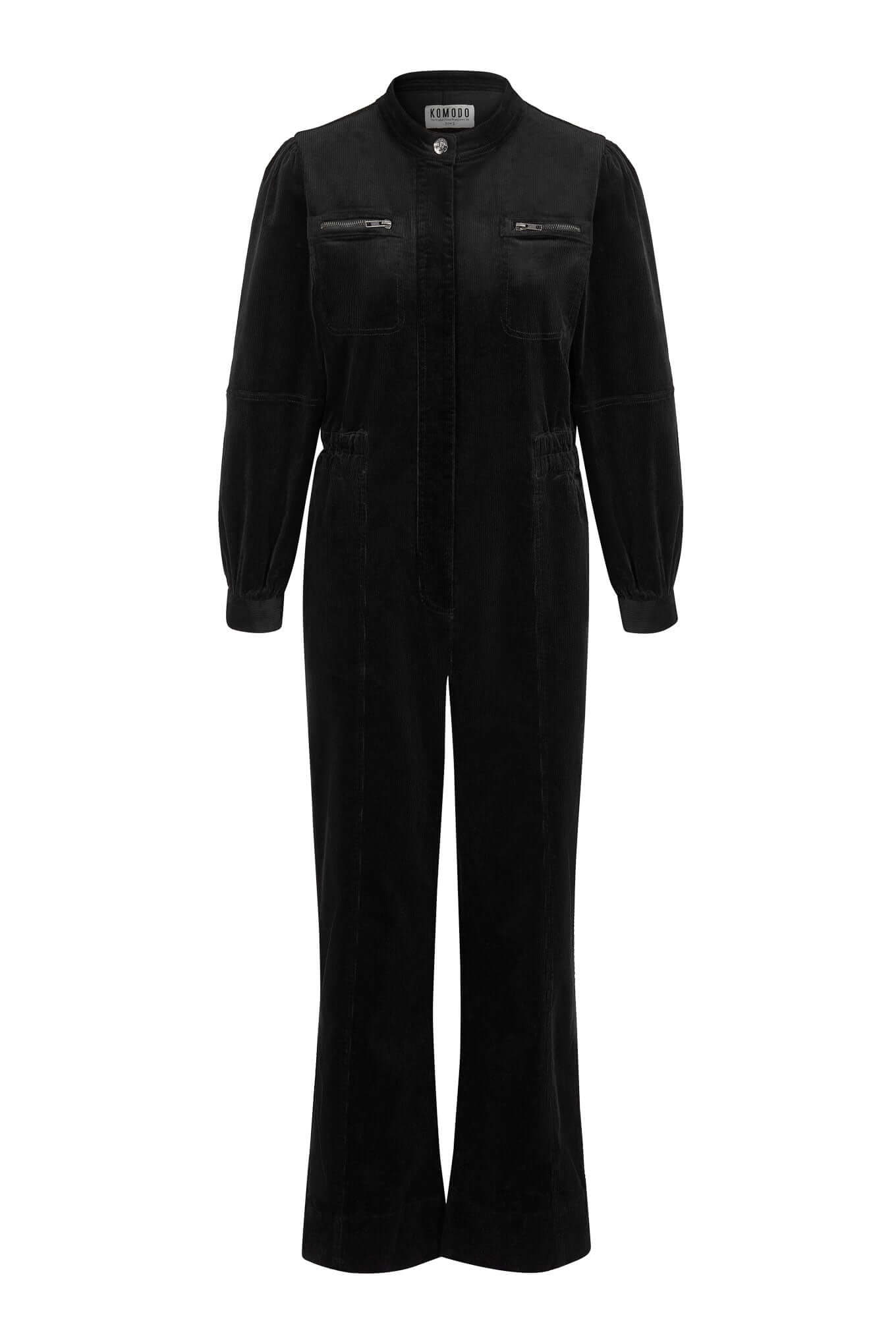 KAWA - Organic Cord Jumpsuit Black