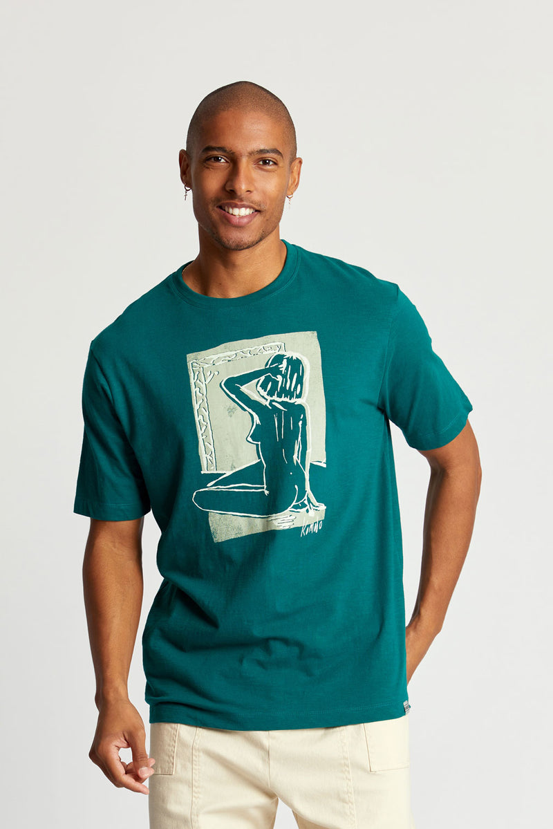 CHEEKY Tee Organic Cotton - Teal Green