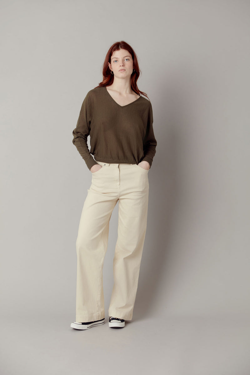 LYNX Organic Cotton Trousers - Soft Putty