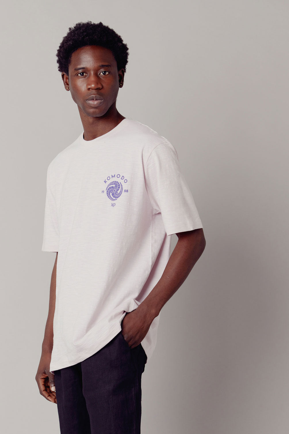 CREST Tee Organic Cotton - Lavender Pink