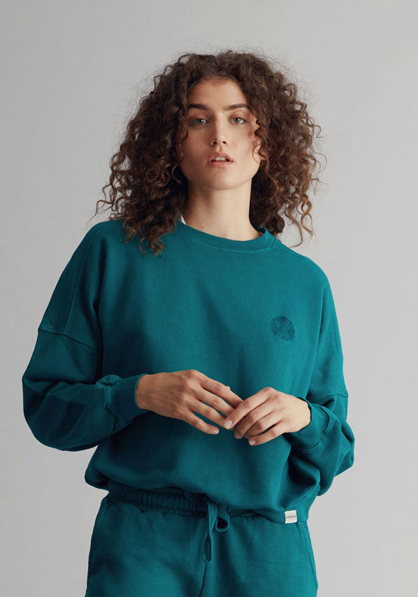 DAWN Sweater Organic Cotton - Teal Green