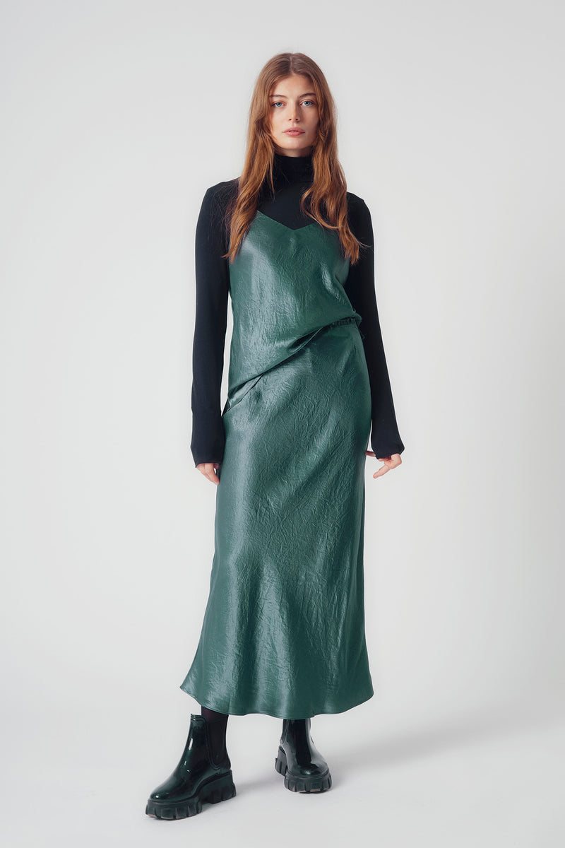 RAI Slip Skirt - Recycled Acetate Ivy
