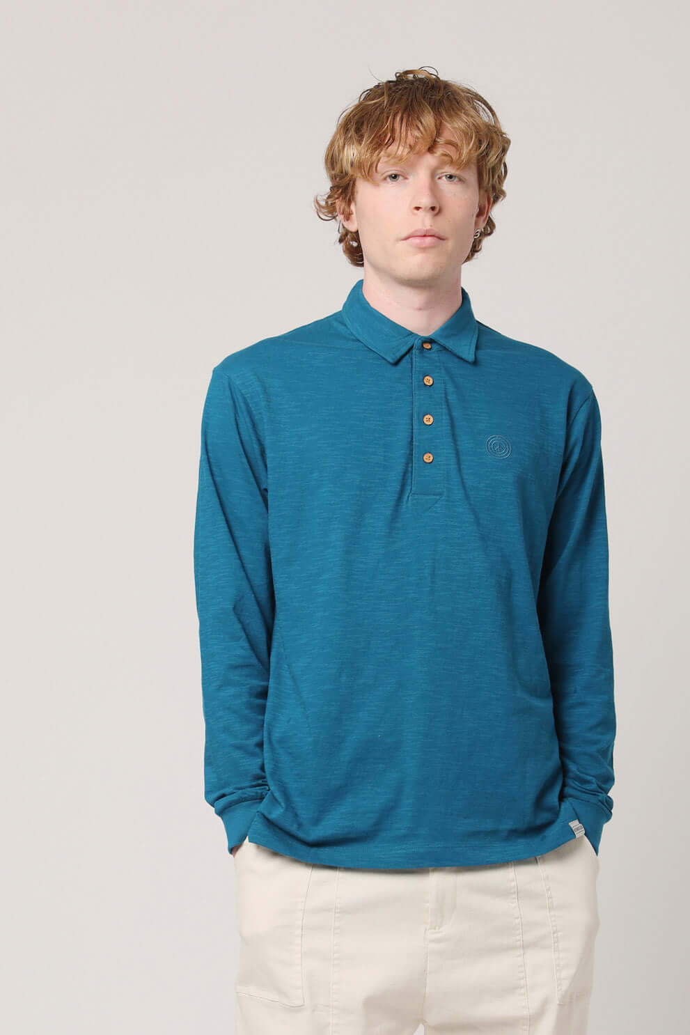 GENESIS - GOTS Organic Polo Top Teal Blue
