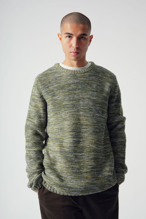 GLITCH - Fine Merino Jumper Dark Green