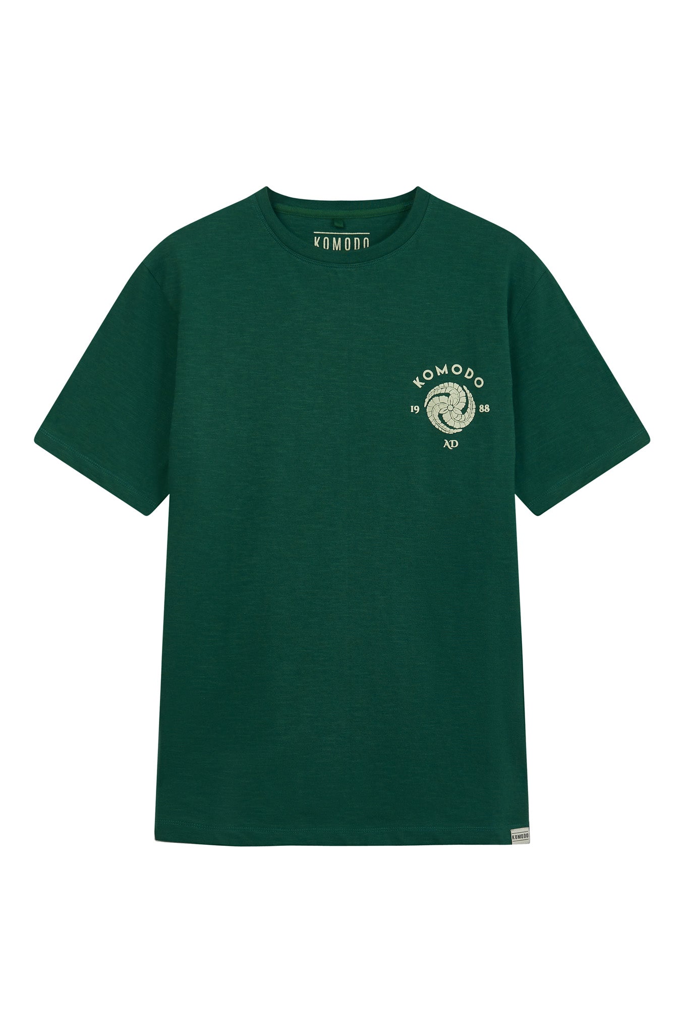 CREST Tee GOTS Organic Cotton - Teal Green