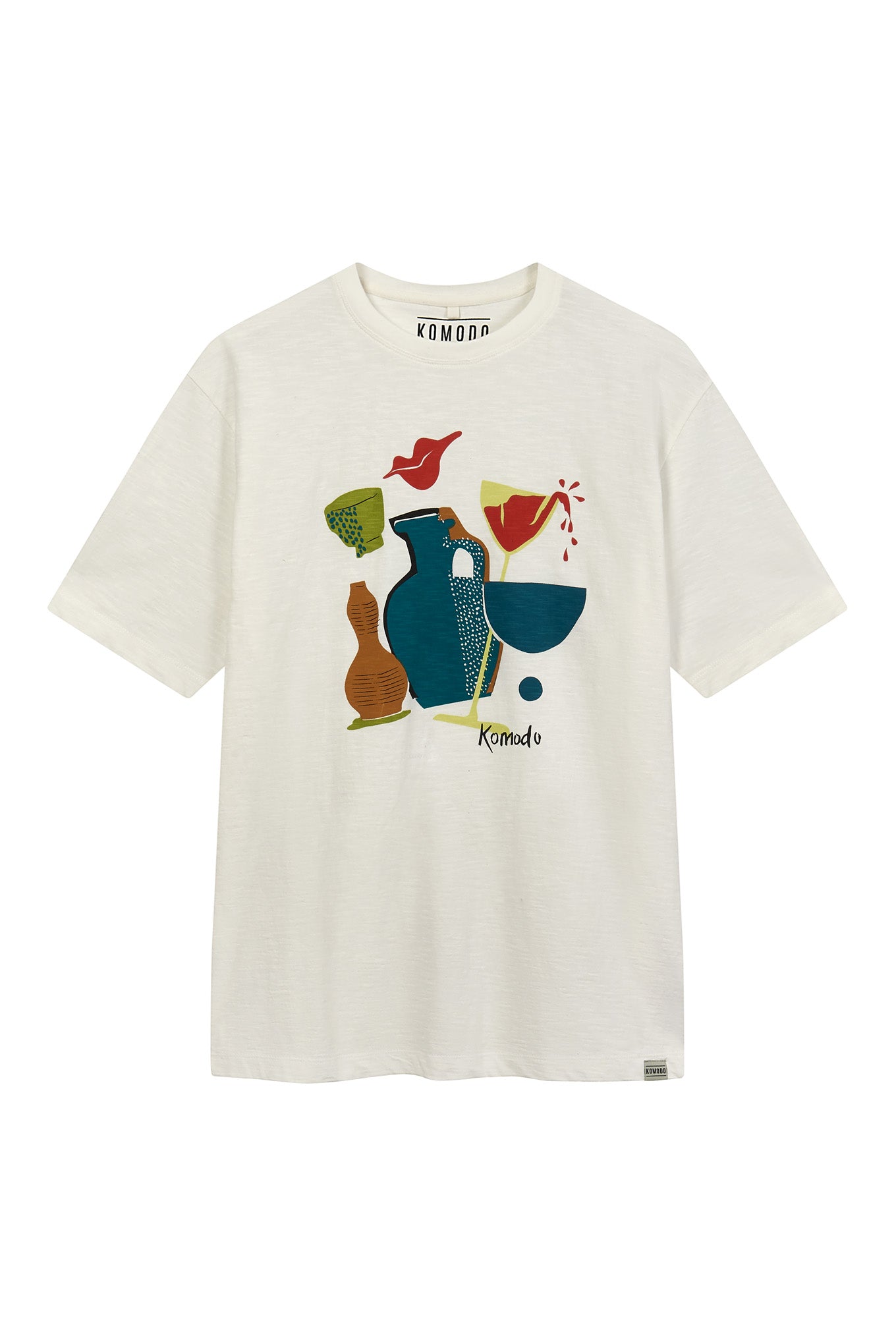 STILL LIFE Mens GOTS Organic Cotton Tee - Off White