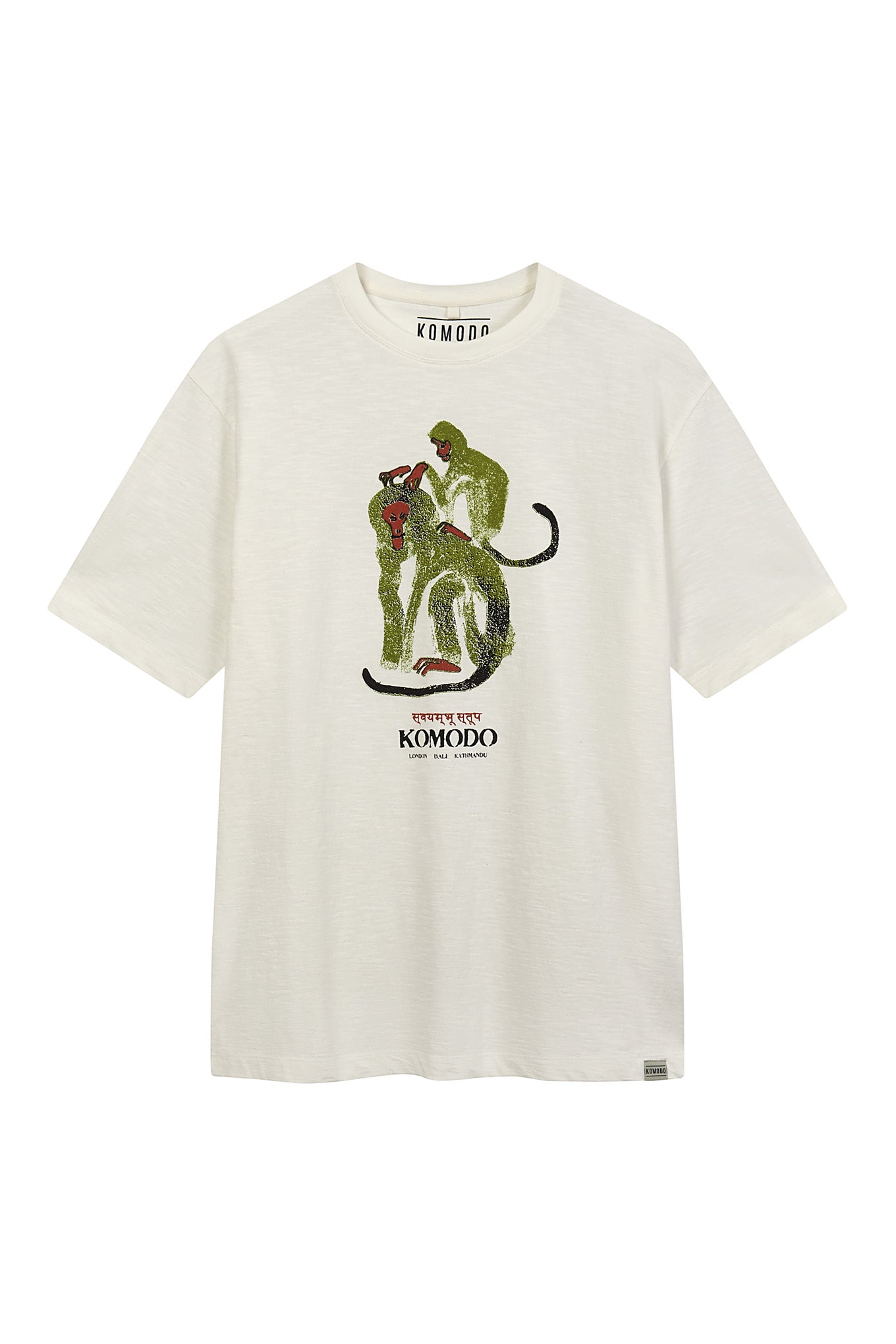 MONKEYS Tee - GOTS Organic Cotton Off White