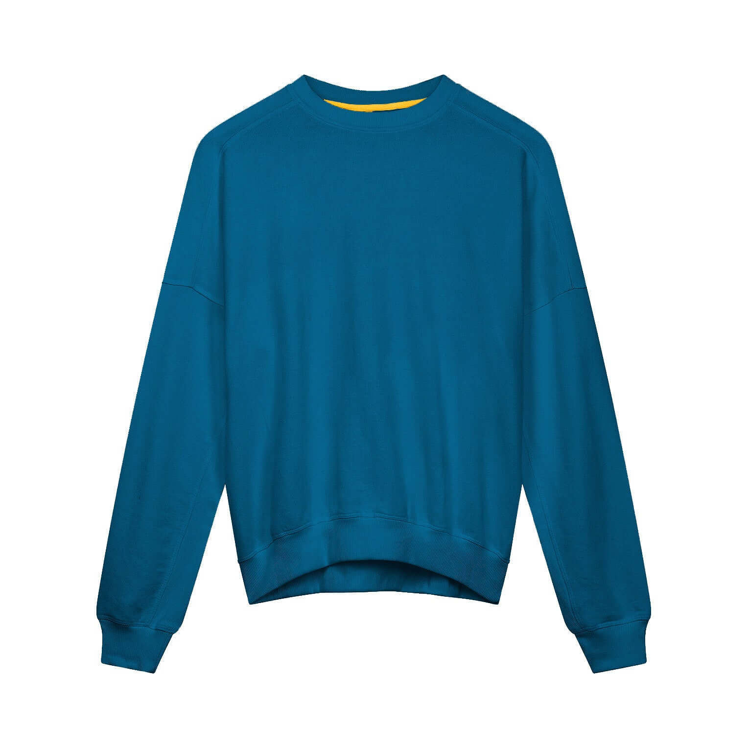 DAWN BALLOON GOTS Organic Cotton Crewneck Teal Blue