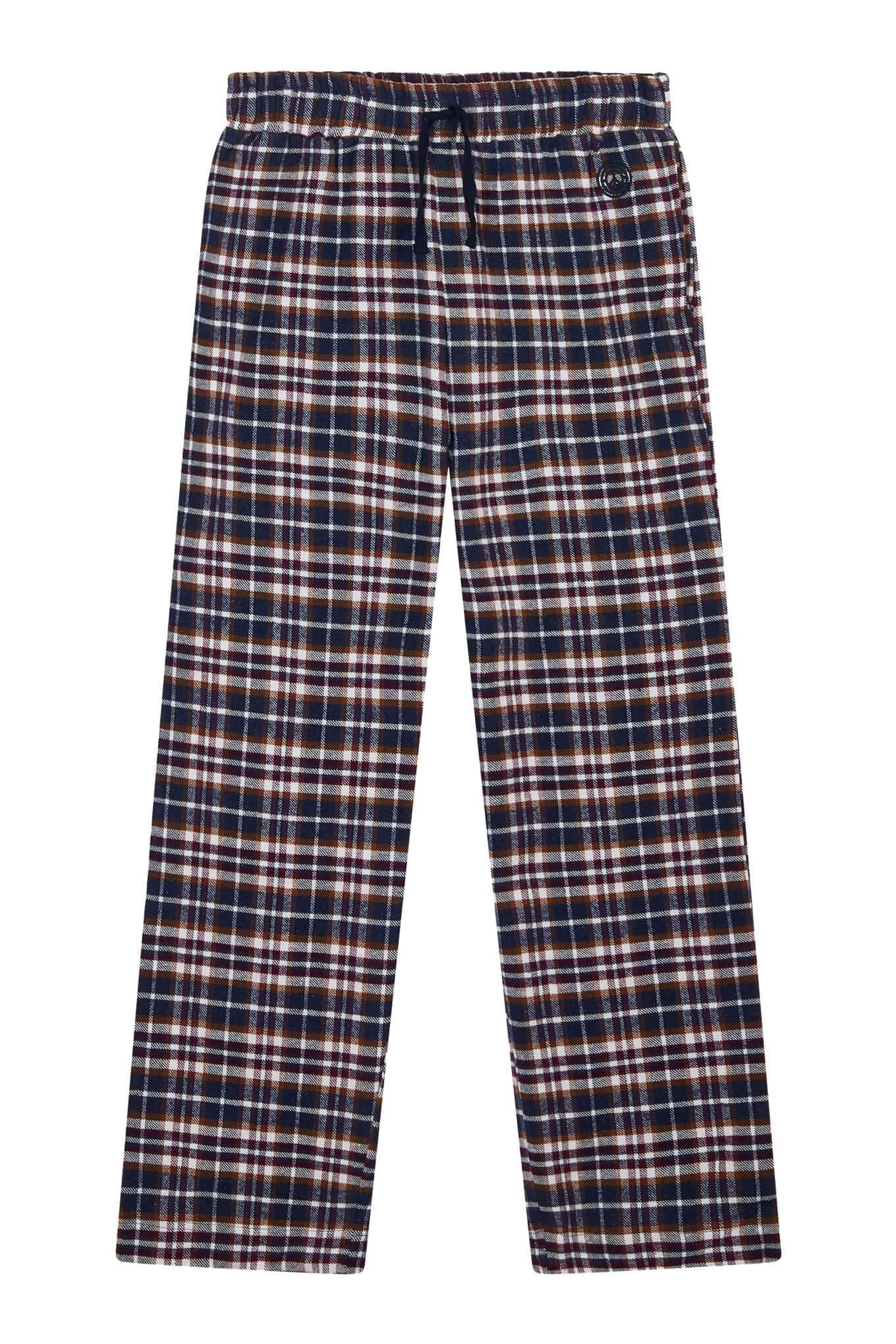 Men's Organic Cotton Lounge Shorts in Navy Check