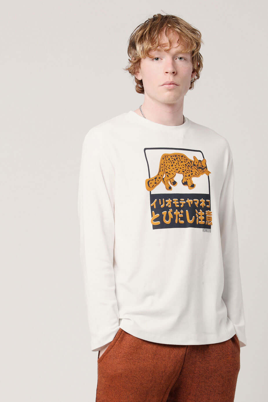 HAKON IRIOMOTE CAT  - Organic Cotton Tee Off White