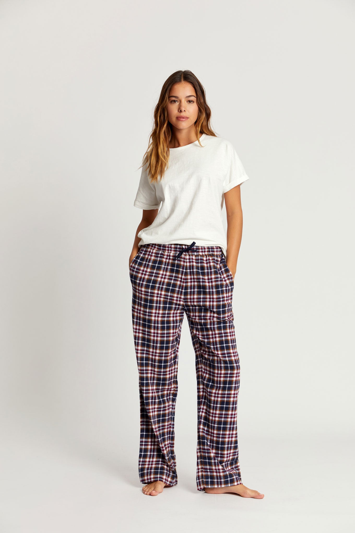 JIM JAM Womens -  Organic Cotton Pyjama Bottoms Navy