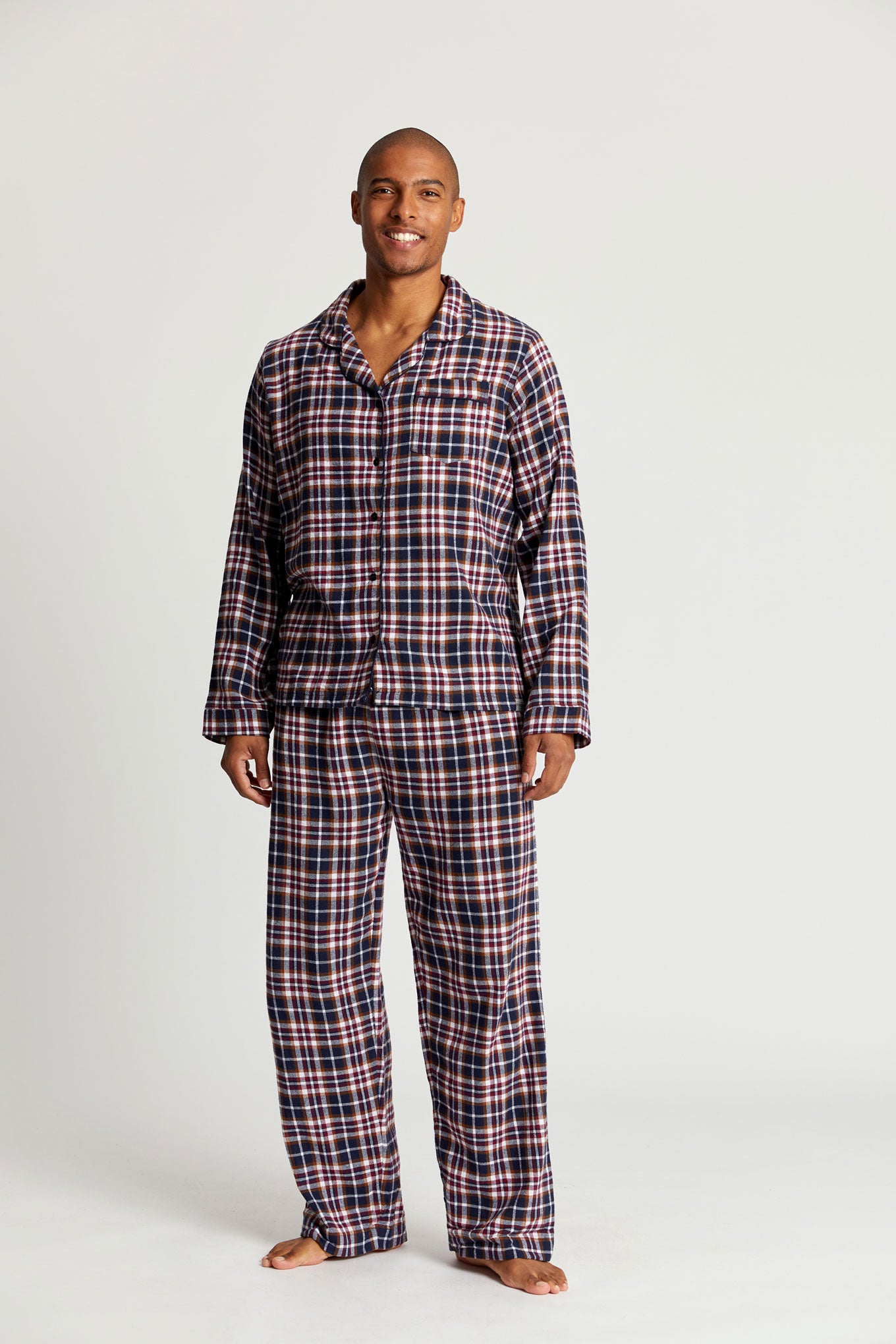 JIM JAM Mens Organic Cotton Pyjama Set Navy - Komodo Fashion