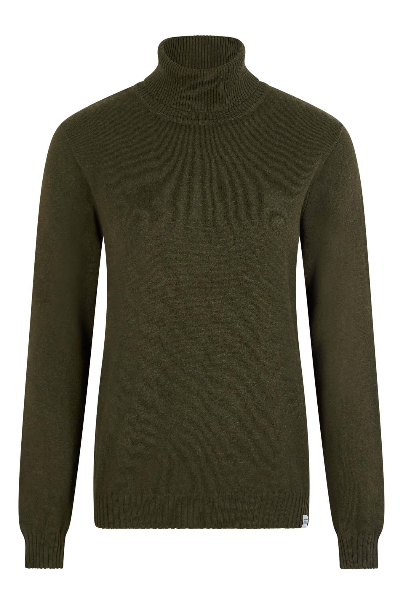 ADIL - Organic Cotton  Cashmere Blend Jumper Khaki