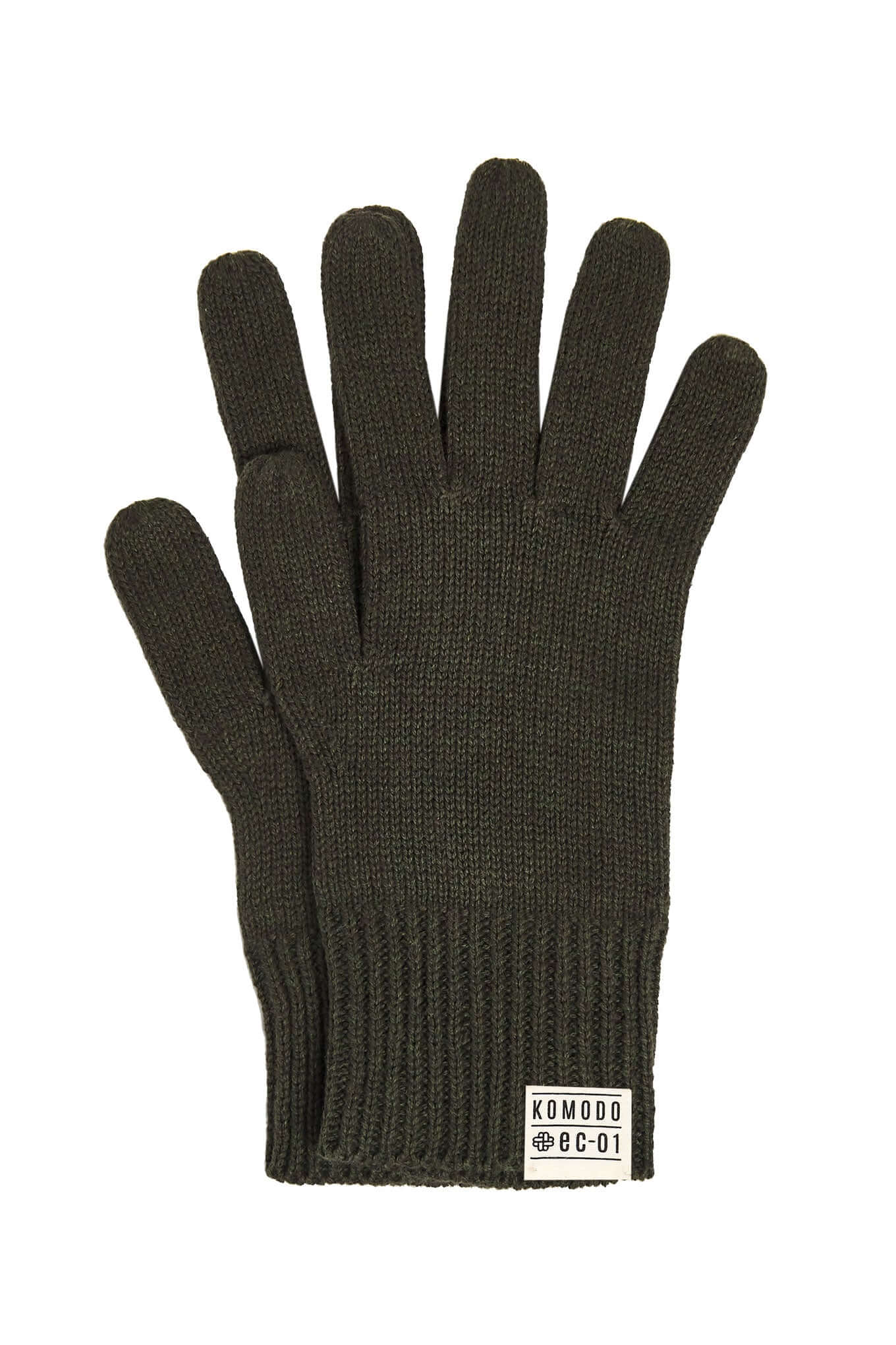 NAIE - GOTS Organic Cotton & Cashmere Gloves Dark Khaki